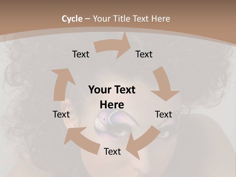 Caucasian Woman Cute PowerPoint Template