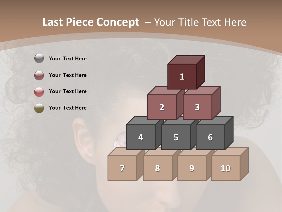 Caucasian Woman Cute PowerPoint Template