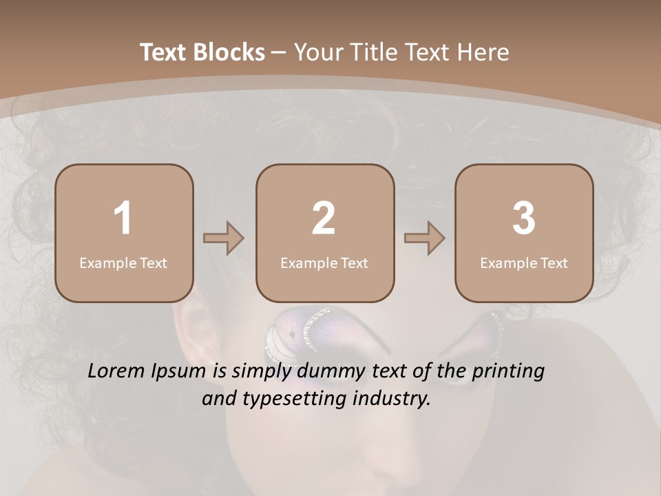 Caucasian Woman Cute PowerPoint Template