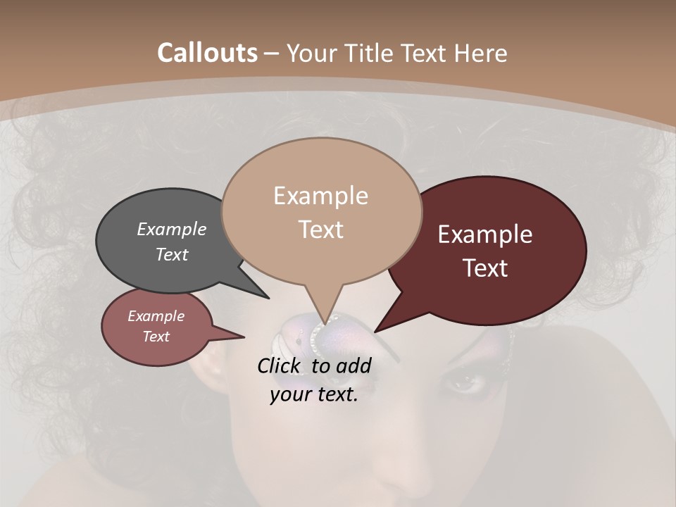 Caucasian Woman Cute PowerPoint Template