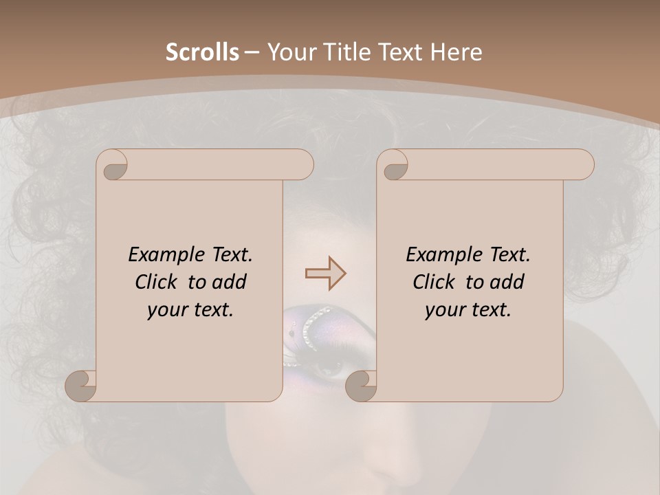 Caucasian Woman Cute PowerPoint Template