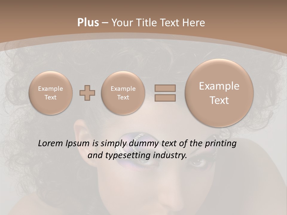 Caucasian Woman Cute PowerPoint Template