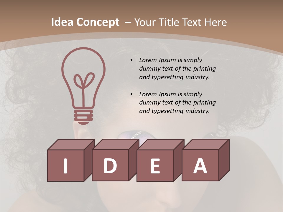 Caucasian Woman Cute PowerPoint Template