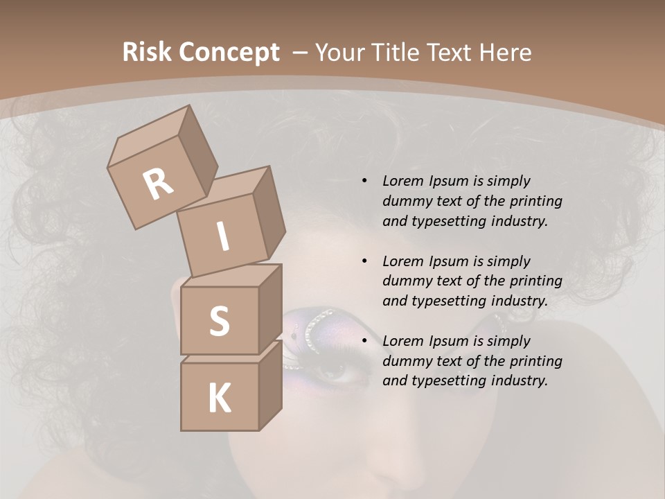 Caucasian Woman Cute PowerPoint Template