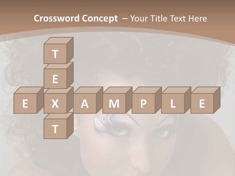 Caucasian Woman Cute PowerPoint Template