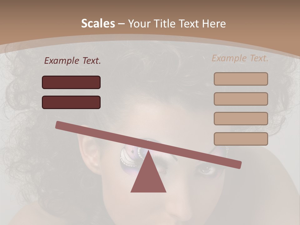 Caucasian Woman Cute PowerPoint Template