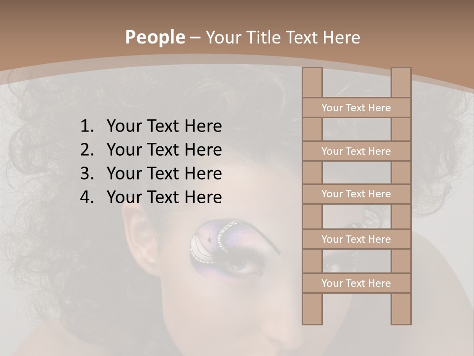 Caucasian Woman Cute PowerPoint Template