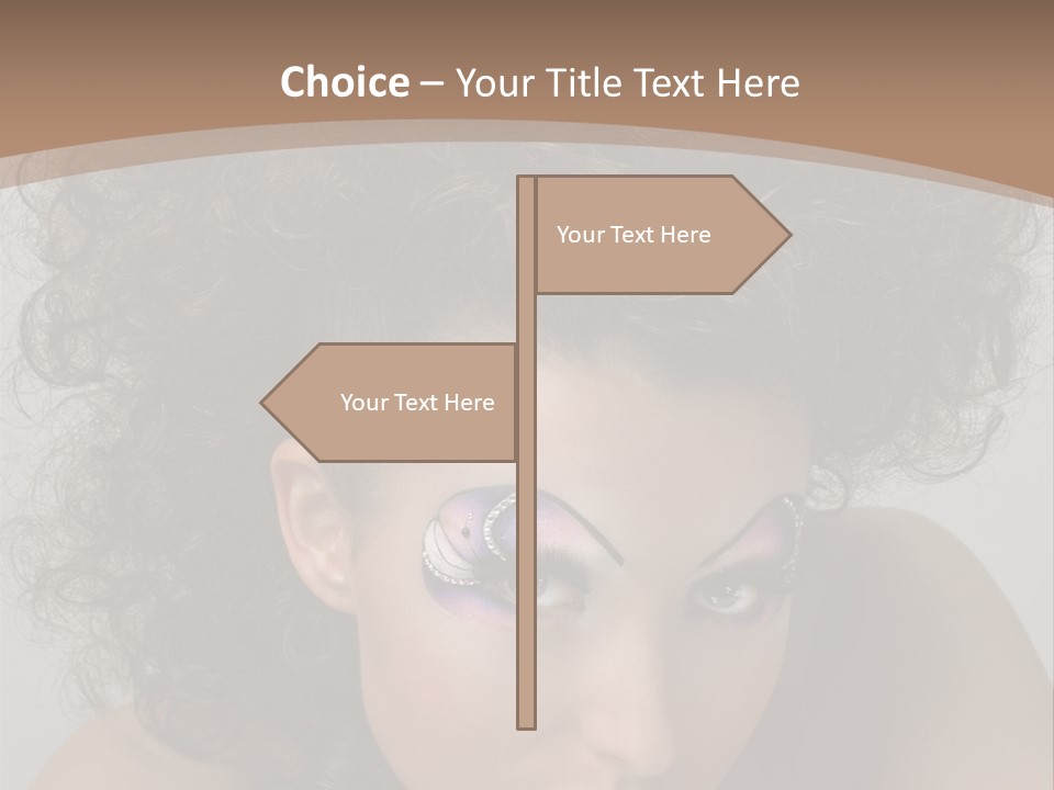 Caucasian Woman Cute PowerPoint Template