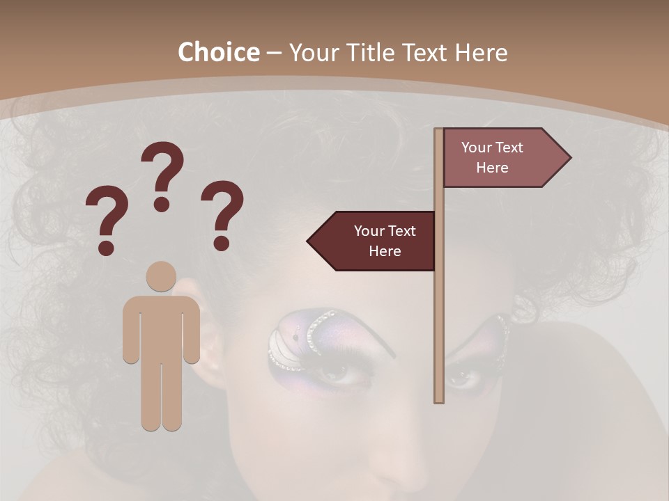 Caucasian Woman Cute PowerPoint Template