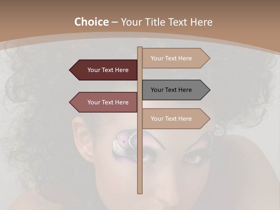 Caucasian Woman Cute PowerPoint Template