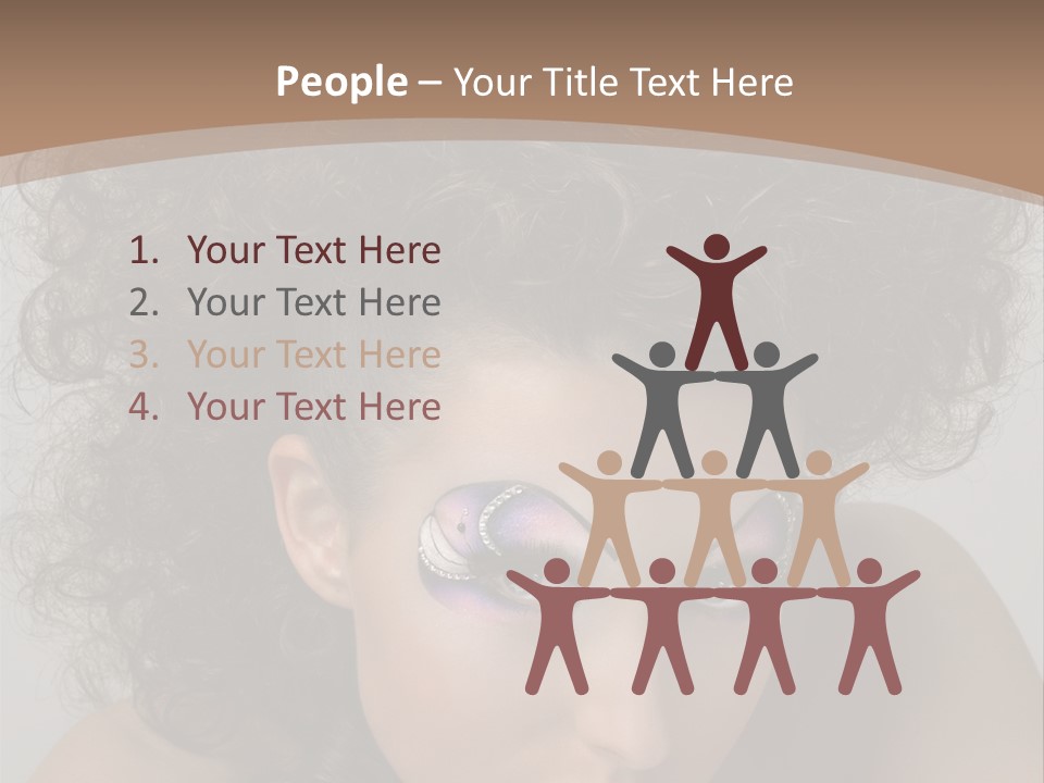 Caucasian Woman Cute PowerPoint Template