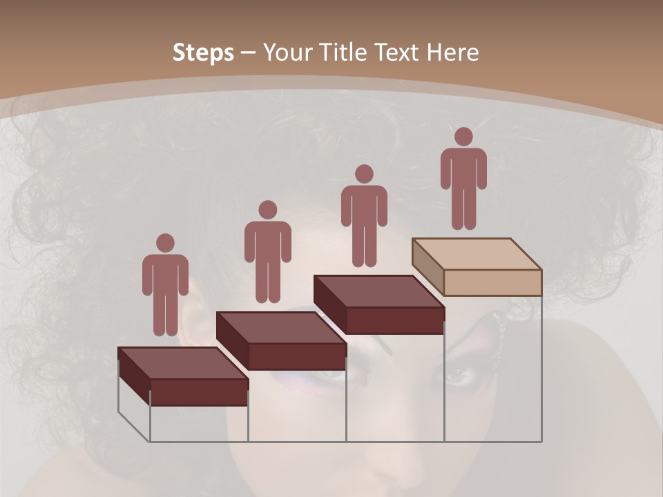 Caucasian Woman Cute PowerPoint Template