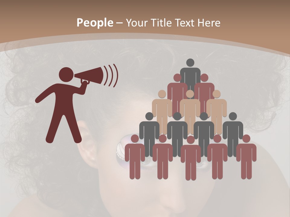 Caucasian Woman Cute PowerPoint Template