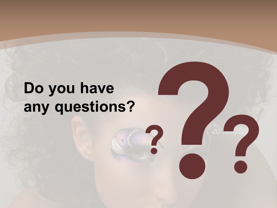 Caucasian Woman Cute PowerPoint Template