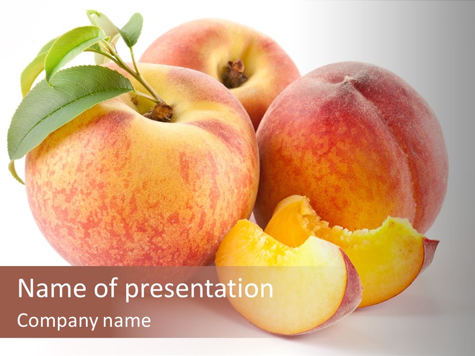 Close Up Fruit Juicy PowerPoint Template