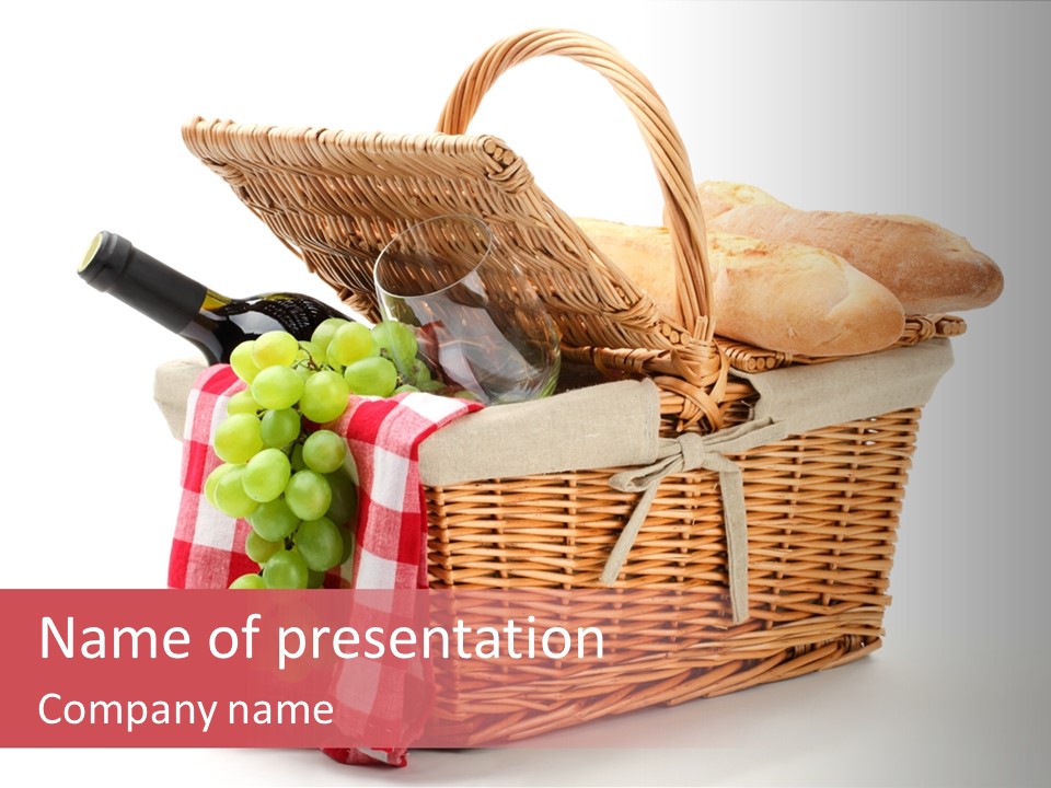 Wine Vacation Food PowerPoint Template
