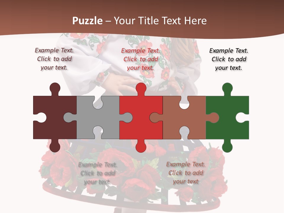 Happiness White Little PowerPoint Template