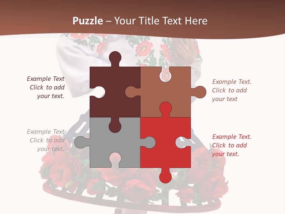 Happiness White Little PowerPoint Template