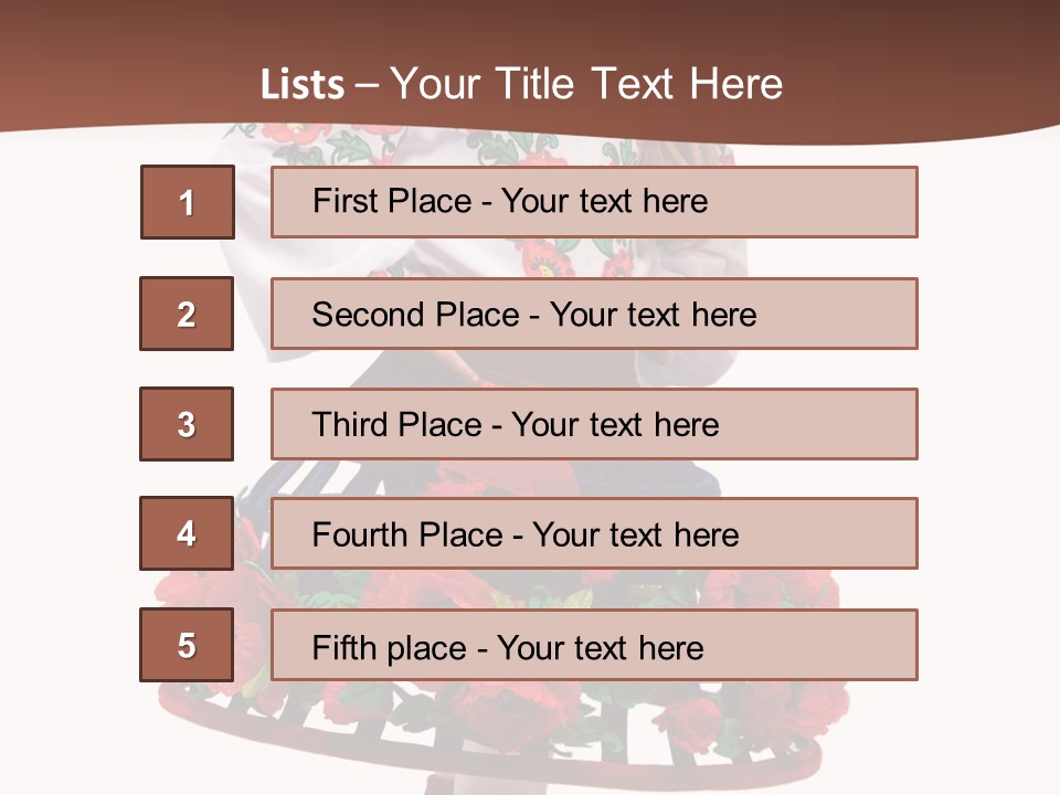 Happiness White Little PowerPoint Template