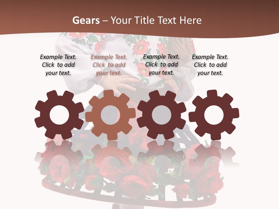 Happiness White Little PowerPoint Template