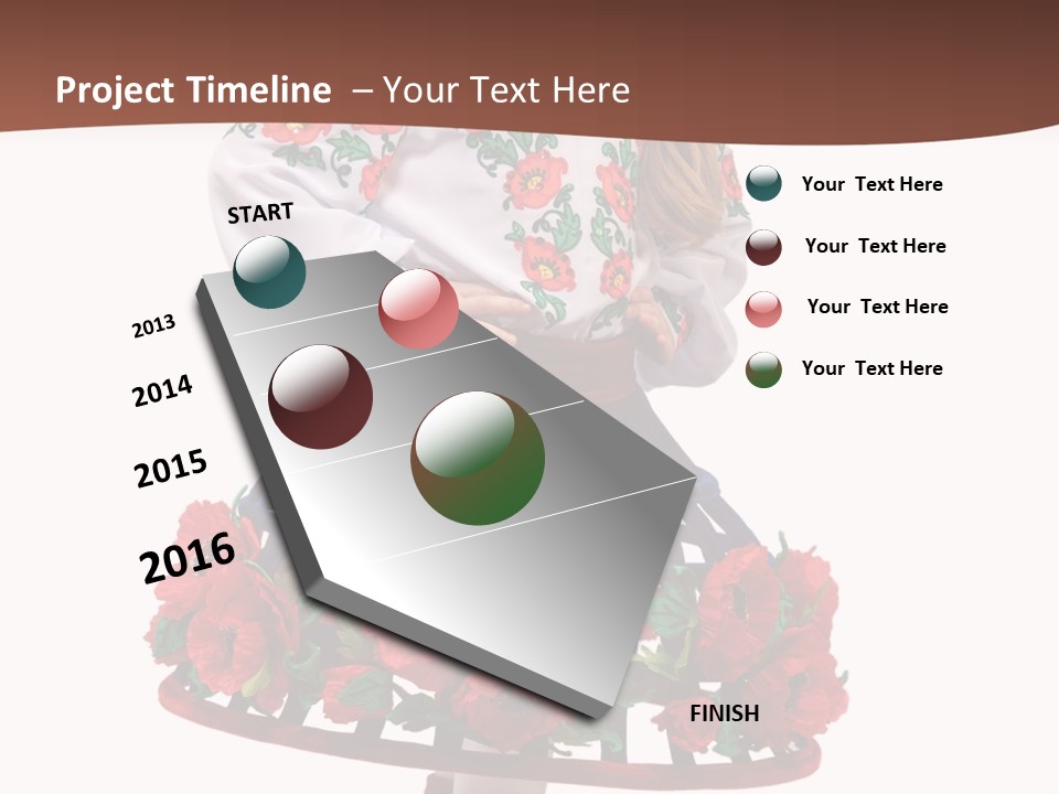 Happiness White Little PowerPoint Template