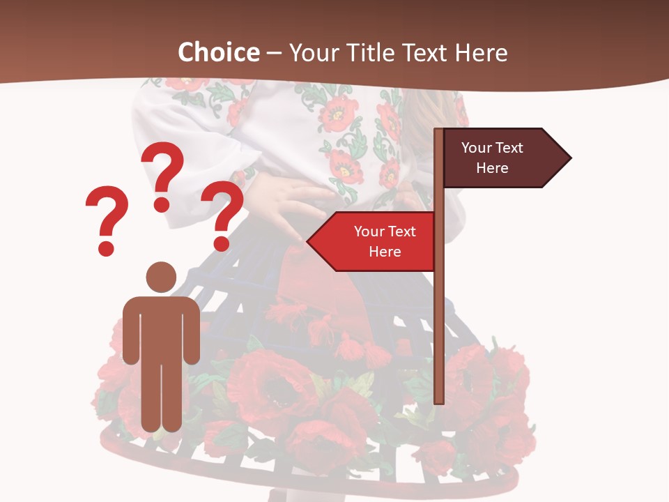 Happiness White Little PowerPoint Template