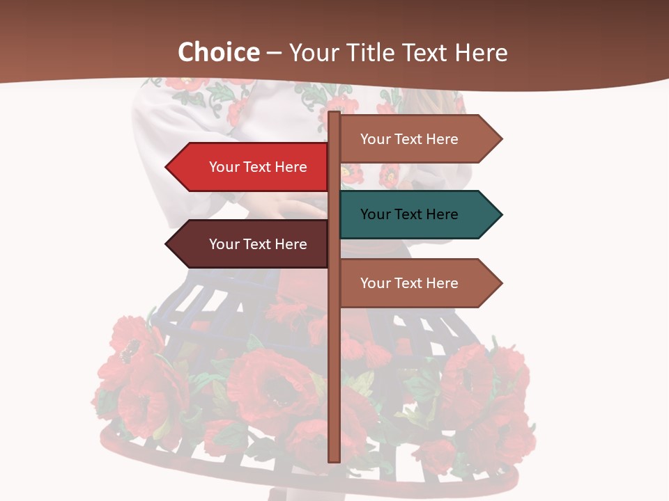 Happiness White Little PowerPoint Template