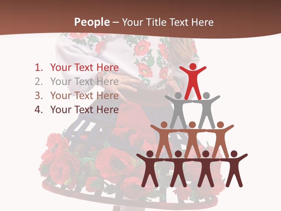 Happiness White Little PowerPoint Template