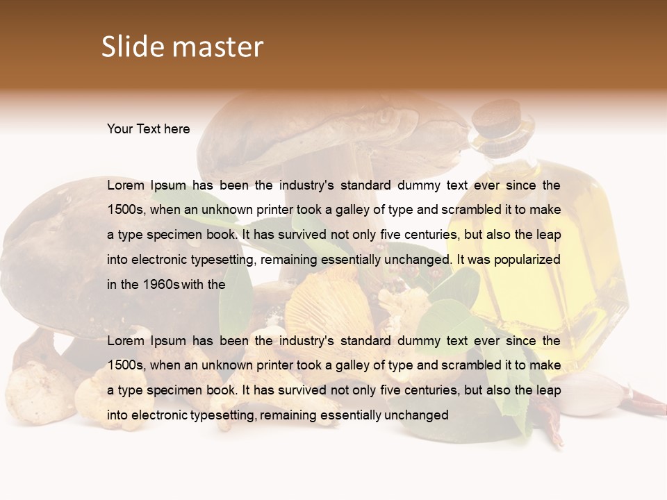 Beauty Isolated Orange PowerPoint Template