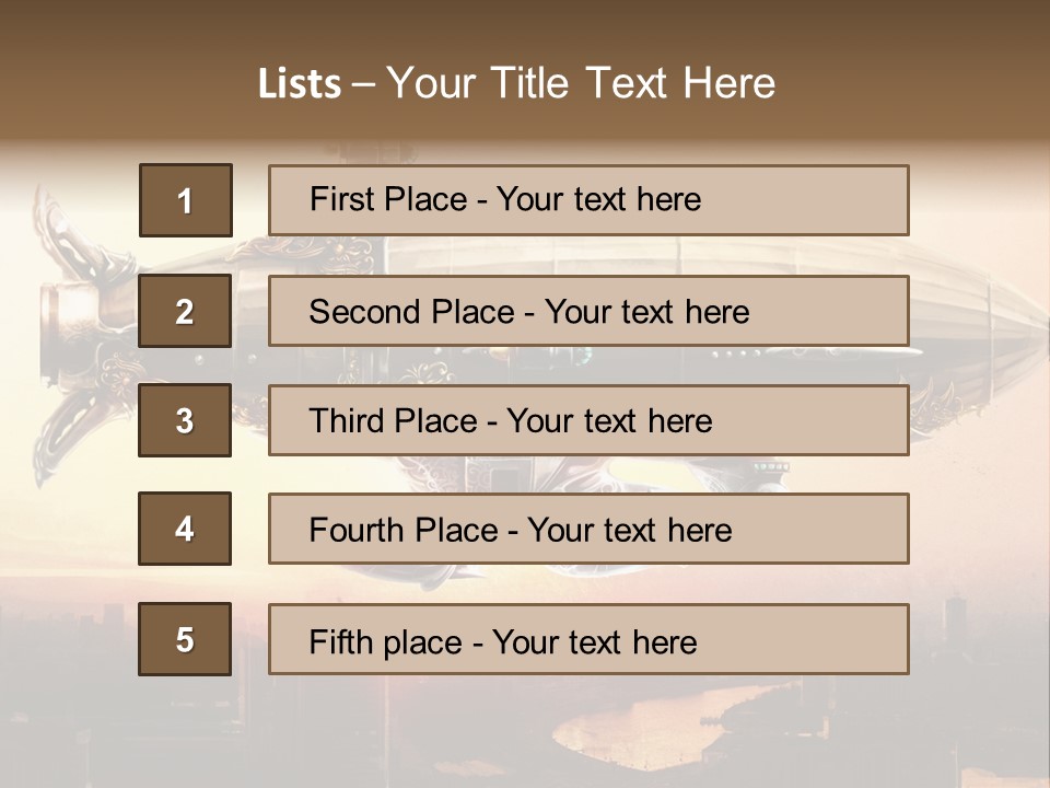 Altitude Sunset Painting PowerPoint Template