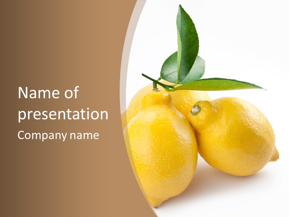 Photograph Close Lime PowerPoint Template