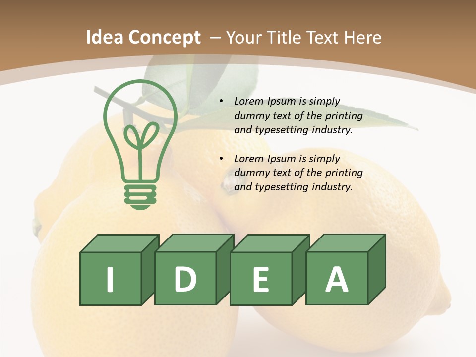 Photograph Close Lime PowerPoint Template