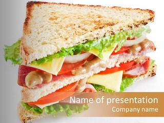 Meal Toast Close Up PowerPoint Template