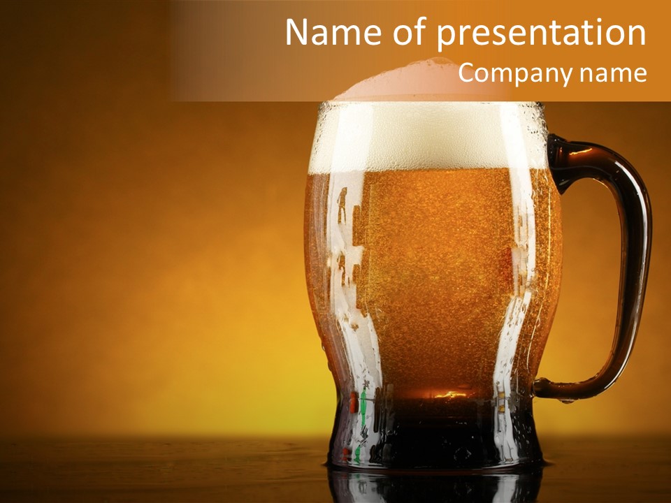 Foam Ales Alcohol PowerPoint Template