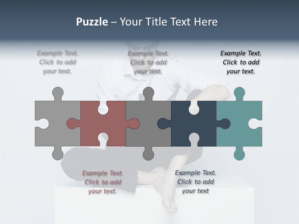 Man Lifestyle Barefoot PowerPoint Template