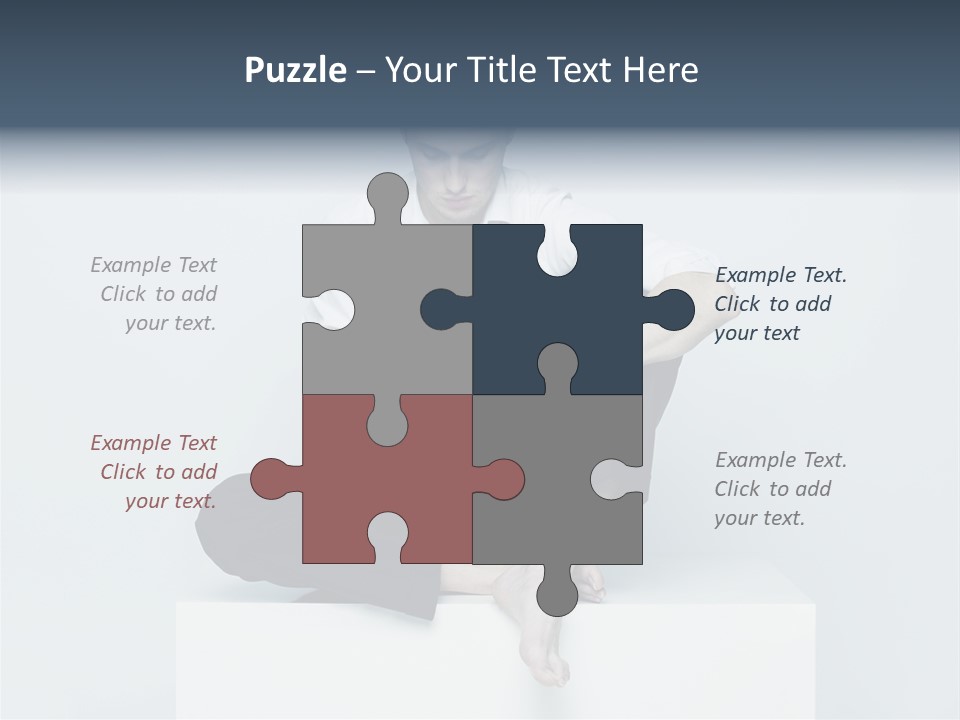 Man Lifestyle Barefoot PowerPoint Template