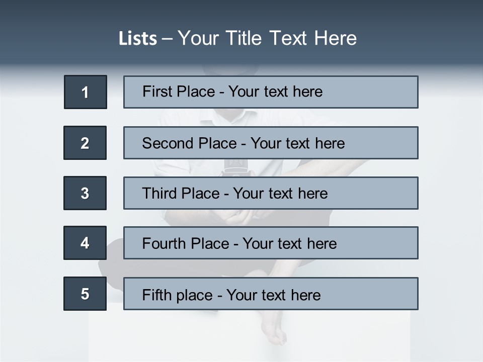 Man Lifestyle Barefoot PowerPoint Template