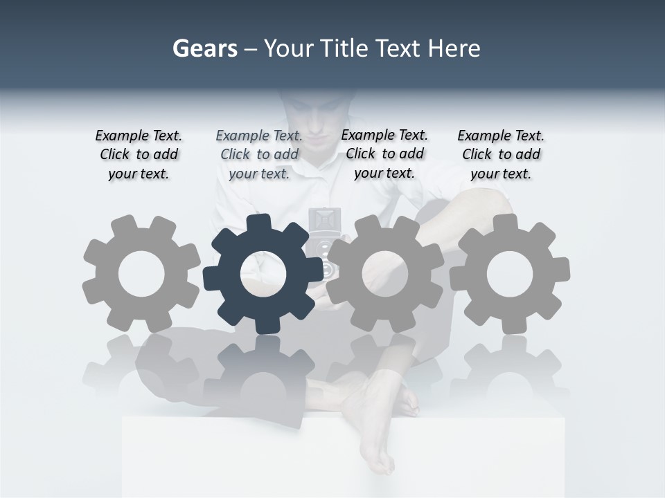 Man Lifestyle Barefoot PowerPoint Template