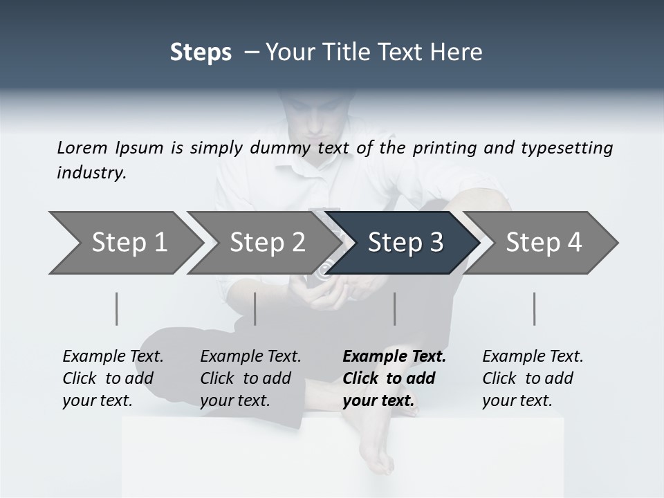 Man Lifestyle Barefoot PowerPoint Template