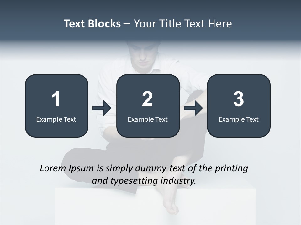 Man Lifestyle Barefoot PowerPoint Template