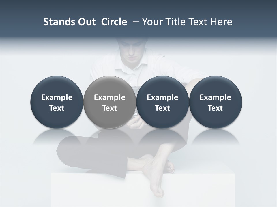 Man Lifestyle Barefoot PowerPoint Template
