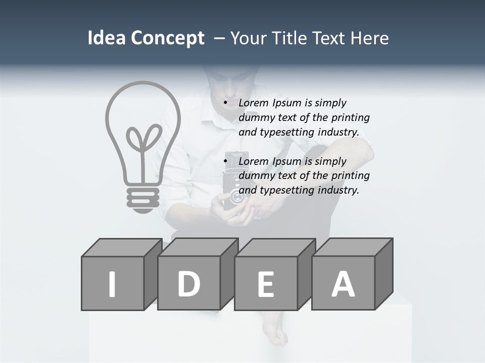 Man Lifestyle Barefoot PowerPoint Template