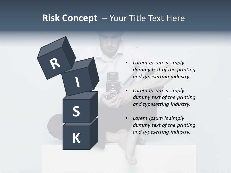 Man Lifestyle Barefoot PowerPoint Template