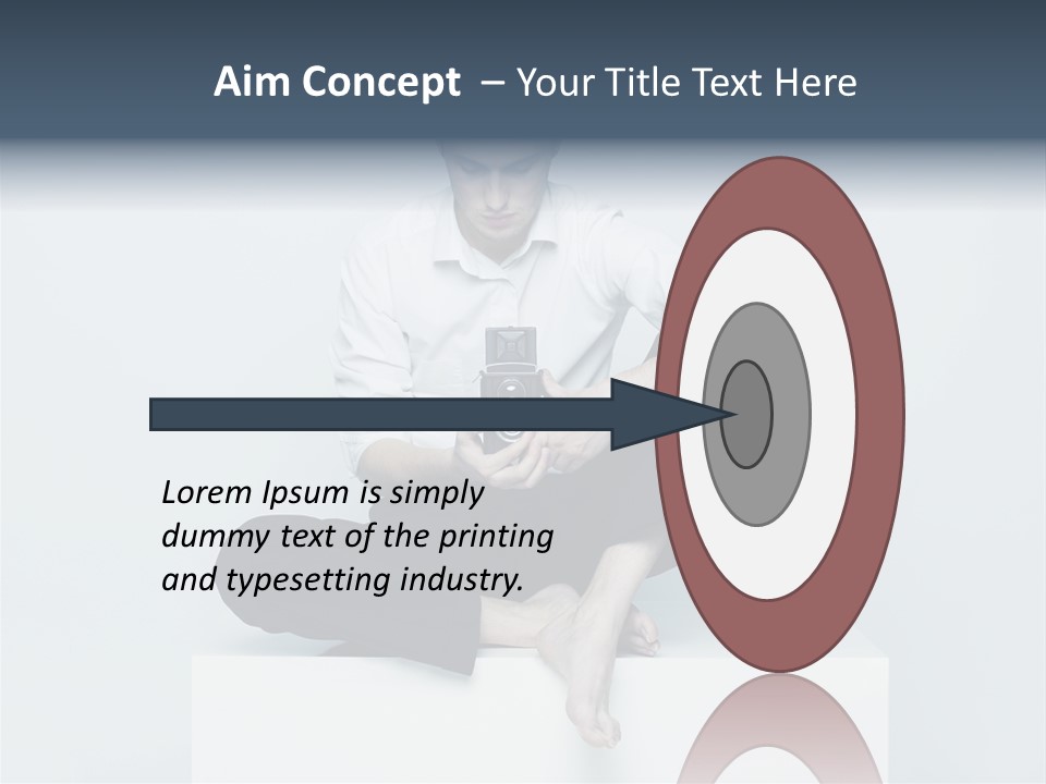 Man Lifestyle Barefoot PowerPoint Template