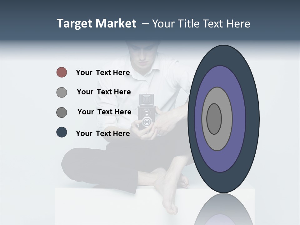 Man Lifestyle Barefoot PowerPoint Template