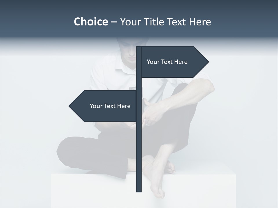 Man Lifestyle Barefoot PowerPoint Template