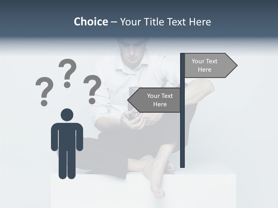 Man Lifestyle Barefoot PowerPoint Template