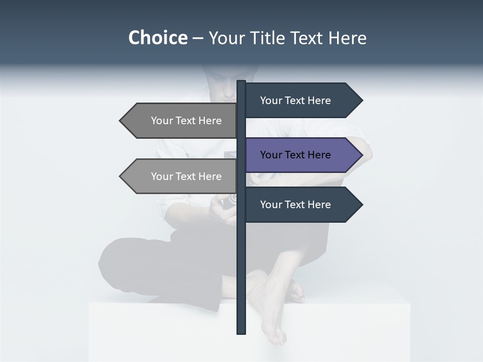Man Lifestyle Barefoot PowerPoint Template