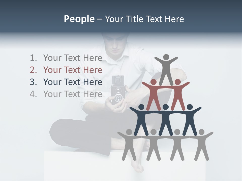 Man Lifestyle Barefoot PowerPoint Template