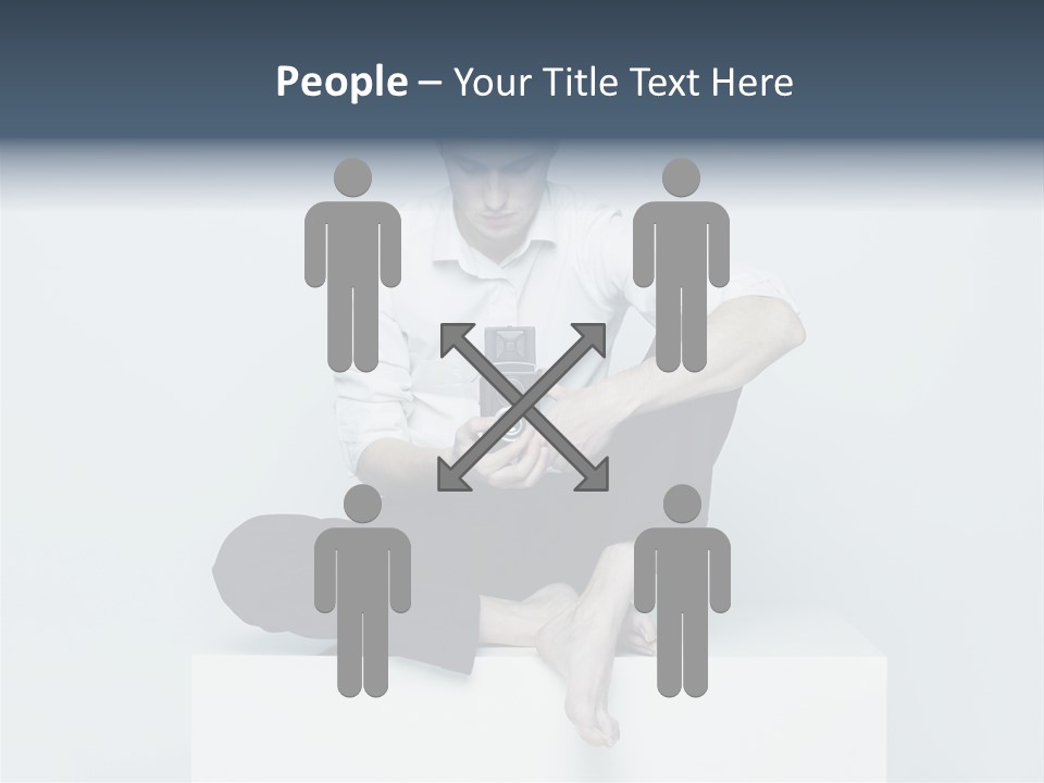 Man Lifestyle Barefoot PowerPoint Template